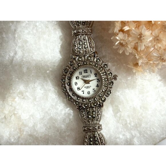 Art Deco Mayfair Silver T Stretch Ladies Vintage Wristwatch - 25mm - WORKS! - Picture 11 of 11